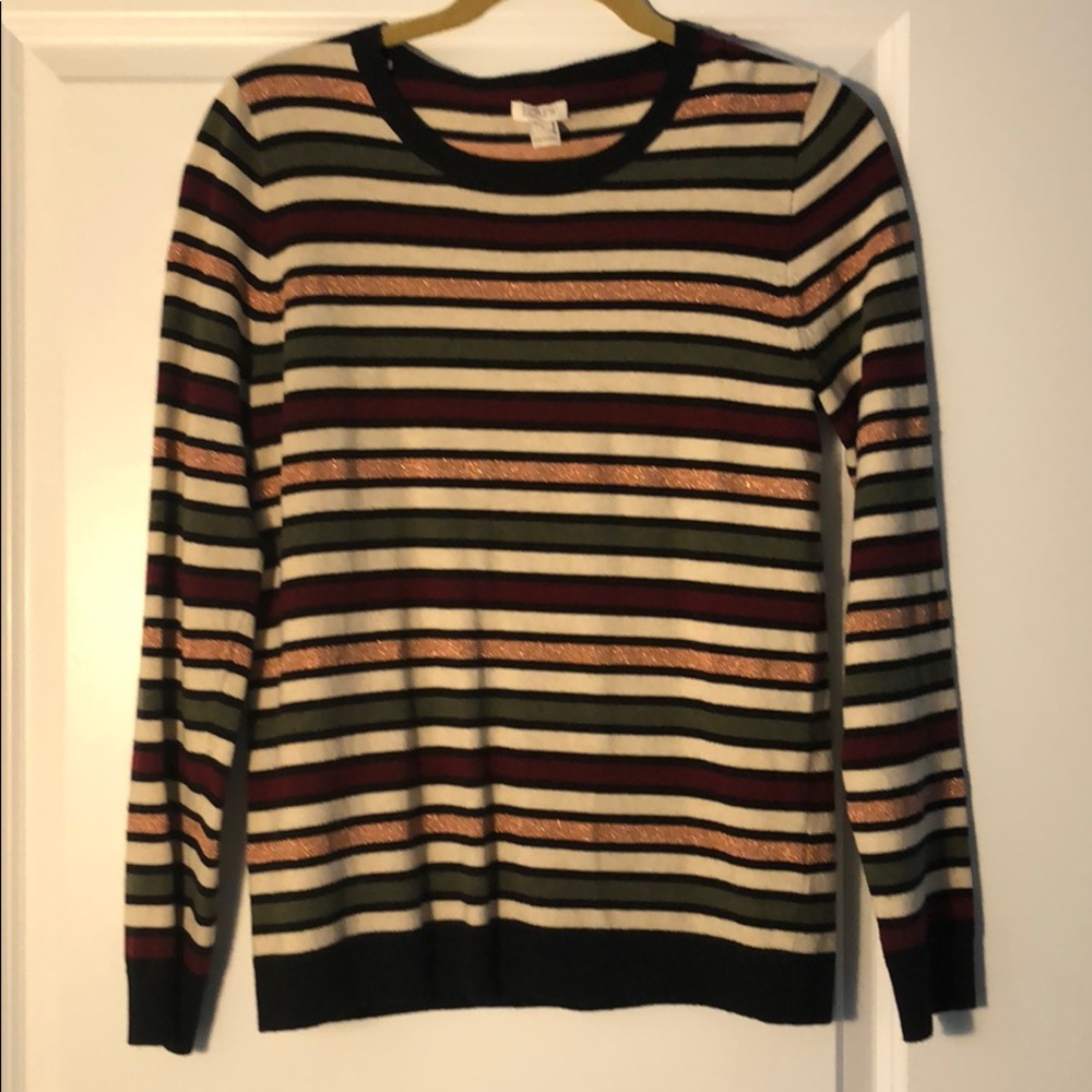 Striped J Crew sweater